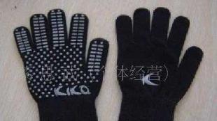 供應環保腈綸紗魔術點膠手套（環保膠材質）